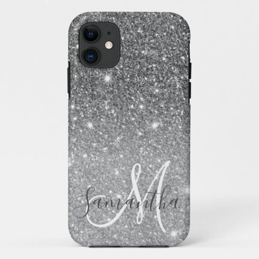 Moderne Glitter Sparkles Persoonlijk Case-Mate iPhone Case (Achterkant)