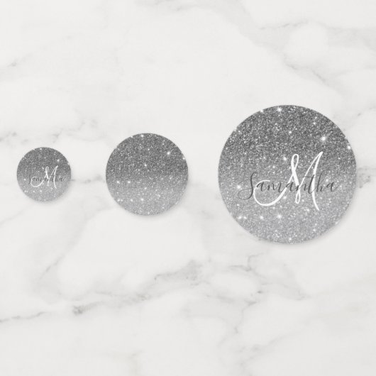 Moderne Glitter Sparkles Persoonlijk Confetti (Achterkanten)