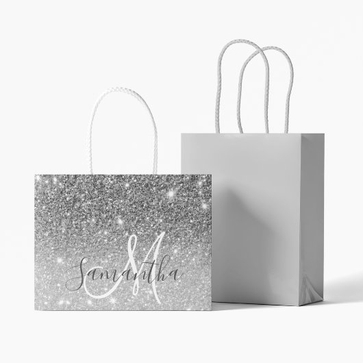Moderne Glitter Sparkles Persoonlijk Groot Cadeauzakje