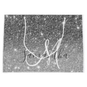 Moderne Glitter Sparkles Persoonlijk Groot Cadeauzakje (Voorkant)
