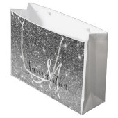 Moderne Glitter Sparkles Persoonlijk Groot Cadeauzakje (Voorkant Gekanteld)
