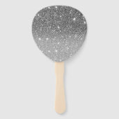 Moderne Glitter Sparkles Persoonlijk Handwaaier (Achterkant)