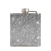 Moderne Glitter Sparkles Persoonlijk Heupfles (Achterkant)