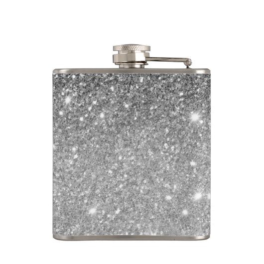 Moderne Glitter Sparkles Persoonlijk Heupfles (Achterkant)