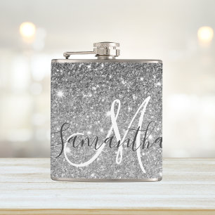 Moderne Glitter Sparkles Persoonlijk Heupfles