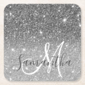 Moderne Glitter Sparkles Persoonlijk Kartonnen Onderzetters (Voorkant)