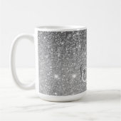 Moderne Glitter Sparkles Persoonlijk Koffiemok (Links)