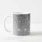 Moderne Glitter Sparkles Persoonlijk Koffiemok (Links)