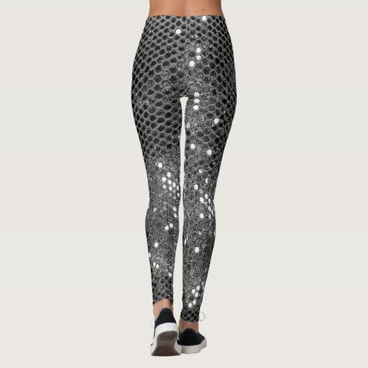 Moderne Glitter Sparkles Persoonlijk Leggings (Achterkant)