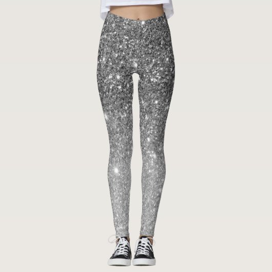 Moderne Glitter Sparkles Persoonlijk Leggings (Voorkant)