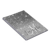 Moderne Glitter Sparkles Persoonlijk Notitieboek (Rechterzijde)
