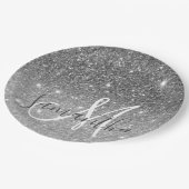 Moderne Glitter Sparkles Persoonlijk Papieren Bordje (Gekanteld)