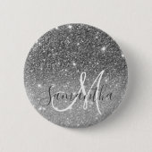 Moderne Glitter Sparkles Persoonlijk Ronde Button 5,7 Cm (Voorkant)