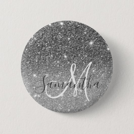 Moderne Glitter Sparkles Persoonlijk Ronde Button 5,7 Cm (Voorkant)