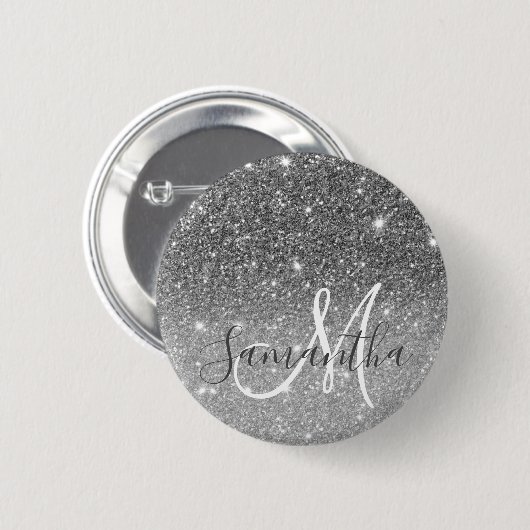 Moderne Glitter Sparkles Persoonlijk Ronde Button 5,7 Cm (Voorkant /achterkant)