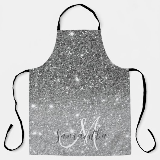 Moderne Glitter Sparkles Persoonlijk Schort (Voorkant)