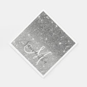 Moderne Glitter Sparkles Persoonlijk Servet (Hoek)