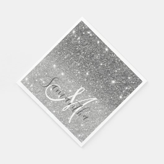 Moderne Glitter Sparkles Persoonlijk Servet (Hoek)