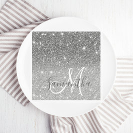 Moderne Glitter Sparkles Persoonlijk Servet