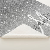 Moderne Glitter Sparkles Persoonlijk Sherpa Deken (3/4)