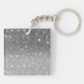 Moderne Glitter Sparkles Persoonlijk Sleutelhanger (Achterkant)