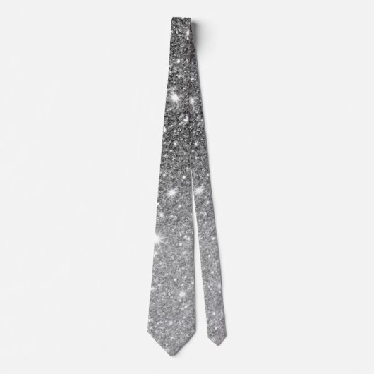 Moderne Glitter Sparkles Persoonlijk Stropdas (Voorkant)