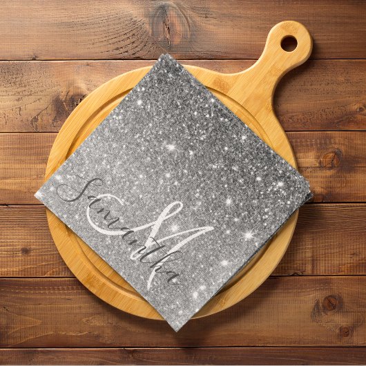 Moderne Glitter Sparkles Persoonlijk Theedoek