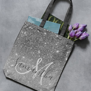 Moderne Glitter Sparkles Persoonlijk Tote Bag