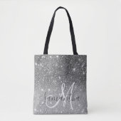 Moderne Glitter Sparkles Persoonlijk Tote Bag (Voorkant)