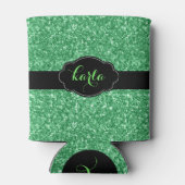 Moderne Glitter Texture Black Accents Koelbox Blikjeskoeler (Achterkant)