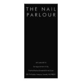 Moderne Glitter Typografie Salon Menu Kaarten (Achterkant)