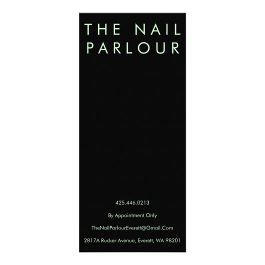 Moderne Glitter Typografie Salon Menu Kaarten (Achterkant)