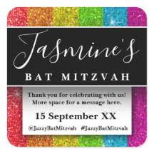 Moderne Glitter Verjaardagsfeest Favorieten Bedank