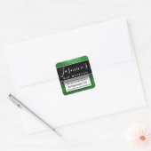 Moderne Glitter Verjaardagsfeest Favorieten Bedank Vierkante Sticker (Envelop)