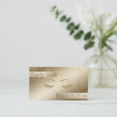 Moderne Glitter Wimpers, Confetti Loyaltykaart Klantenkaartje (Staand voorkant)