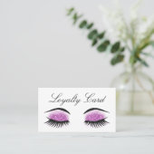 Moderne Glitter Wimpers Salon Loyalty Kaart (Staand voorkant)