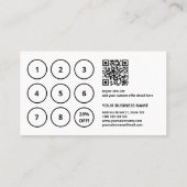 Moderne Glitter Wimpers Salon Loyalty Kaart (Achterkant)