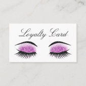 Moderne Glitter Wimpers Salon Loyalty Kaart (Voorkant)