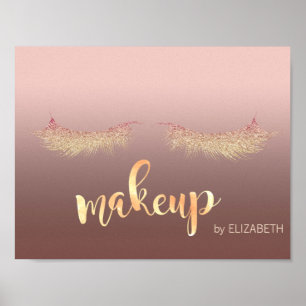 Moderne Glitter Wimpers, Visagist Poster