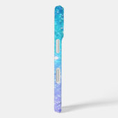 Moderne glitterblauw en Paarse Case-Mate iPhone Case (Achterkant / Rechts)