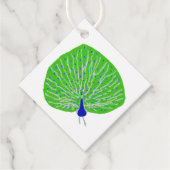 Moderne glitterpauw bedankjes labels (Voorkant)
