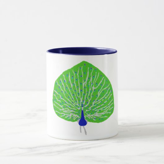 Moderne glitterpauw mok (Midden)