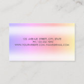 Moderne glitterpenseelstreek ombre Macarons Visitekaartje (Achterkant)