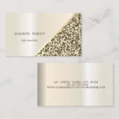 Moderne glitterreeksen geometrisch, Abstract Visitekaartje (Voorkant / Achterkant)