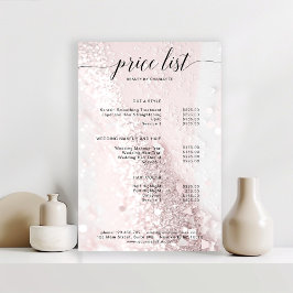 Moderne glitters prijslijst Poster