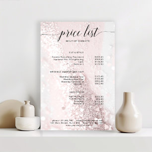 Moderne glitters prijslijst Poster