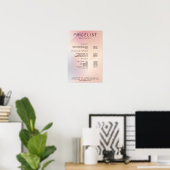 Moderne glitters prijslijst Poster (Thuiskantoor)