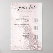 Moderne glitters prijslijst Poster (Voorkant)