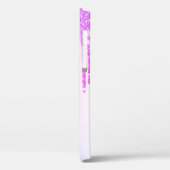 Moderne glitterschijven, Ombre, Monogram aardbei Case-Mate iPhone Case (Achterkant / Links)