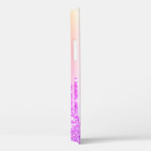 Moderne glitterschijven, Ombre, Monogram aardbei Case-Mate iPhone Case (Achterkant / Rechts)